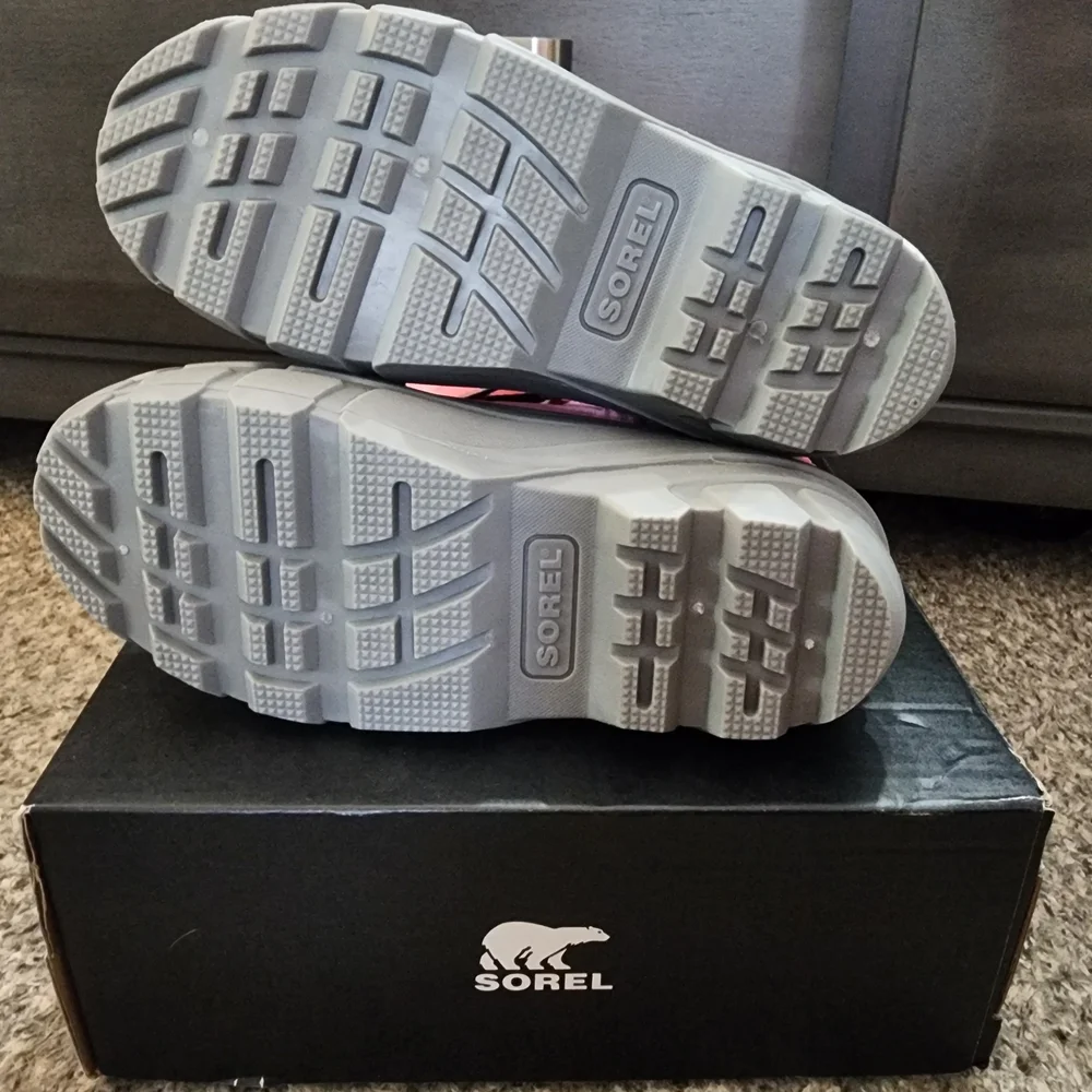 Sorel Pink and Gray Winter Boots